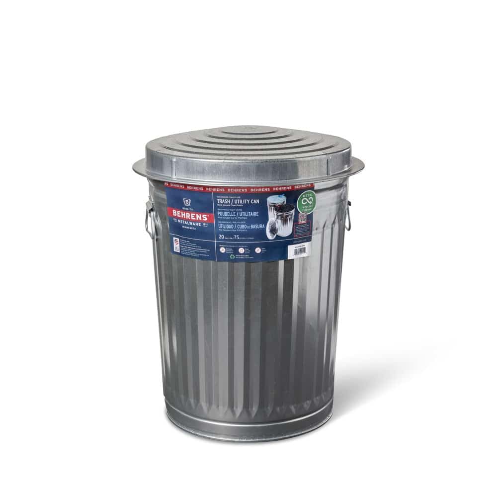 Galvanized Steel Trash Can 20 gallon V2254