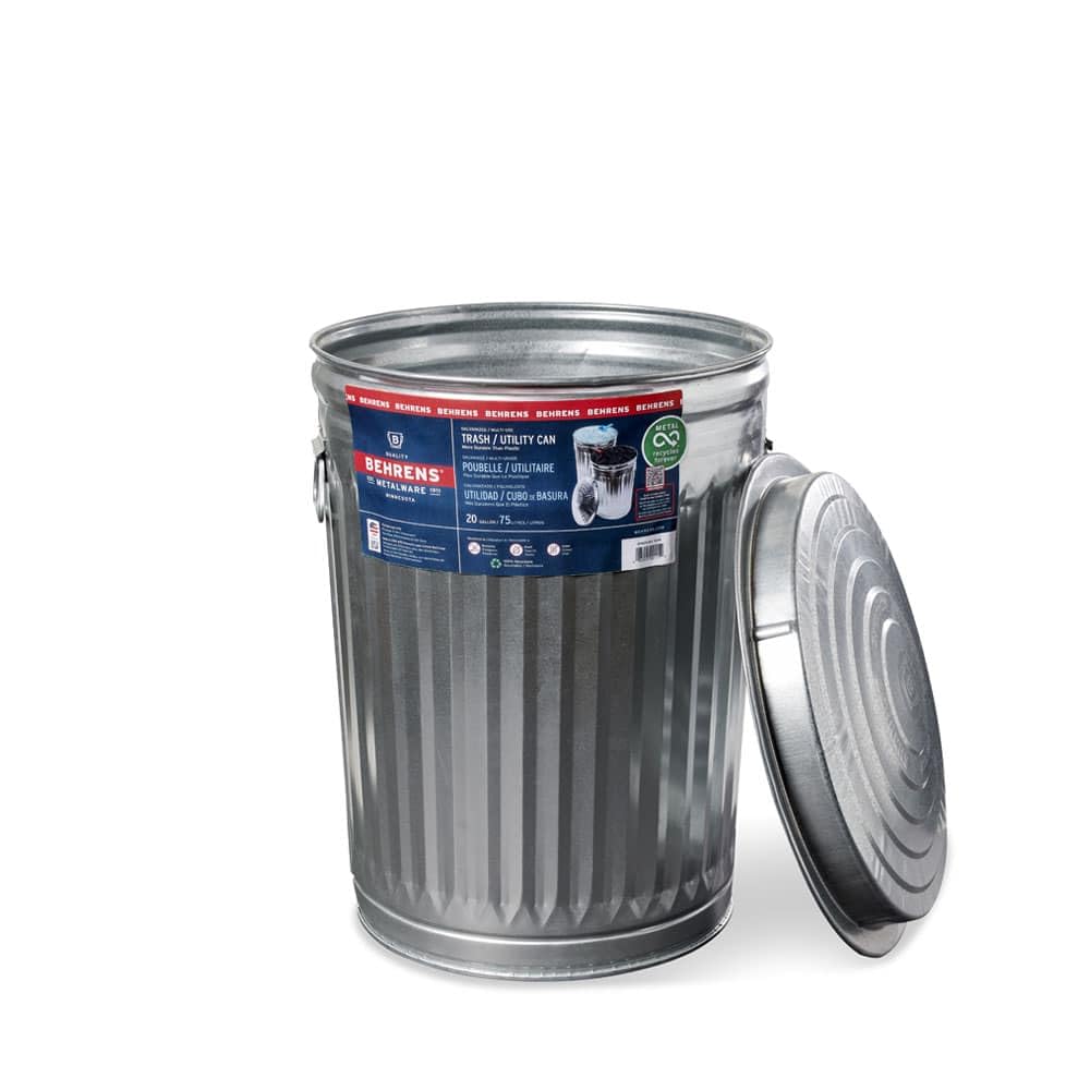 Galvanized Steel Trash Can 20 gallon V2254