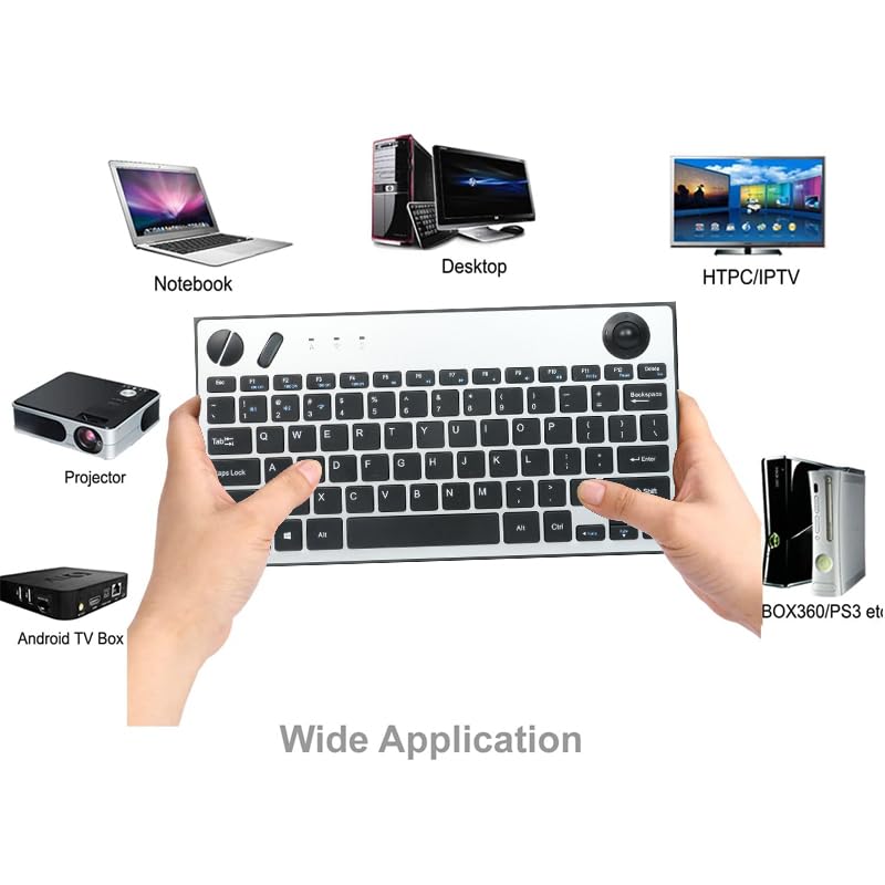 78 Keys Dual Mode Wireless Trackball Keyboard K6445