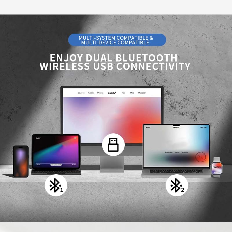 78 Keys Dual Mode Wireless Trackball Keyboard K6445