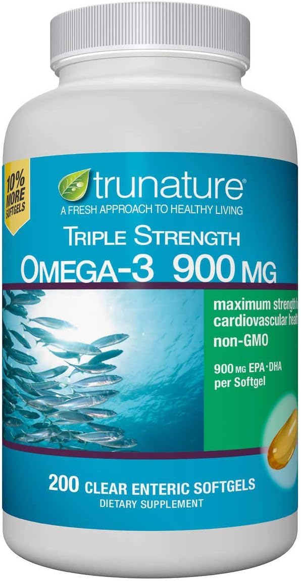 Triple Strength Omega-3 900 mg Fish Oil 200 Softgels W3661