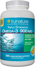 Triple Strength Omega-3 900 mg Fish Oil 200 Softgels W3661