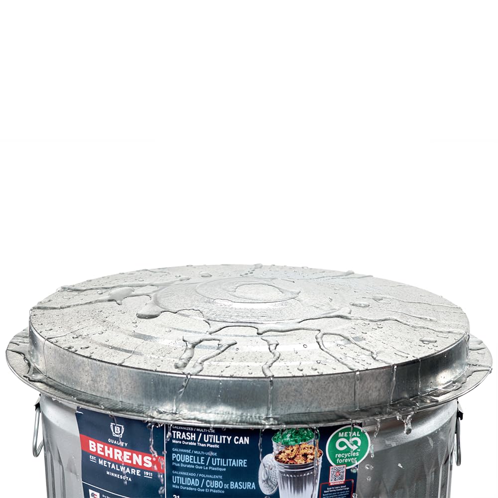 Galvanized Steel Trash Can 20 gallon V2254