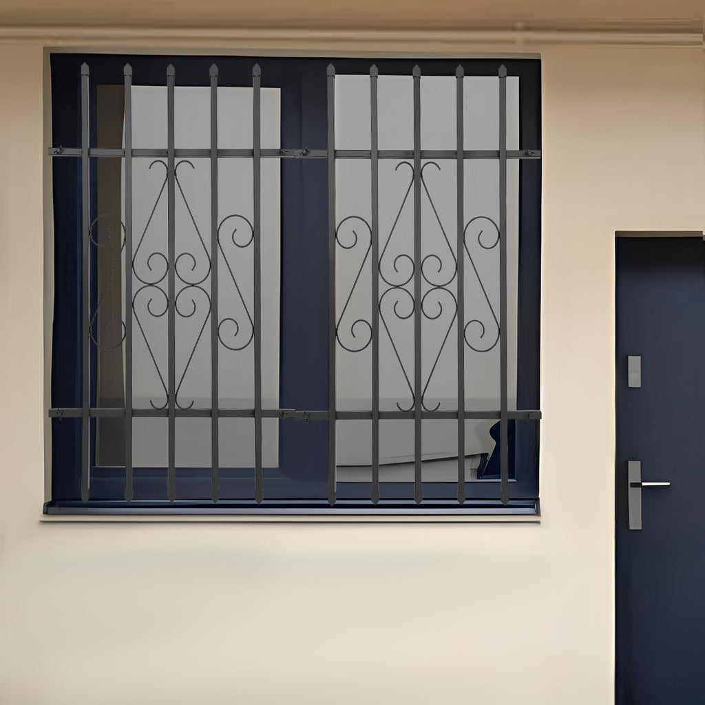 Black 24 x 36 Inch 2PCS Heavy Duty Window Security Bars P889