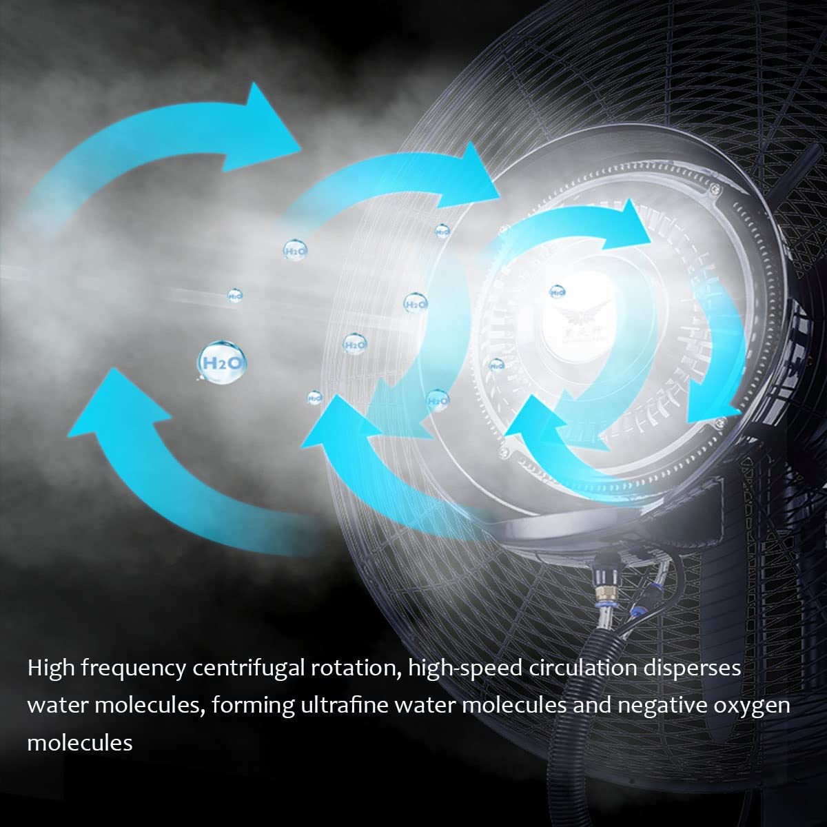 20 Inch High Velocity Metal Floor Fan with 3 Speed Settings M503