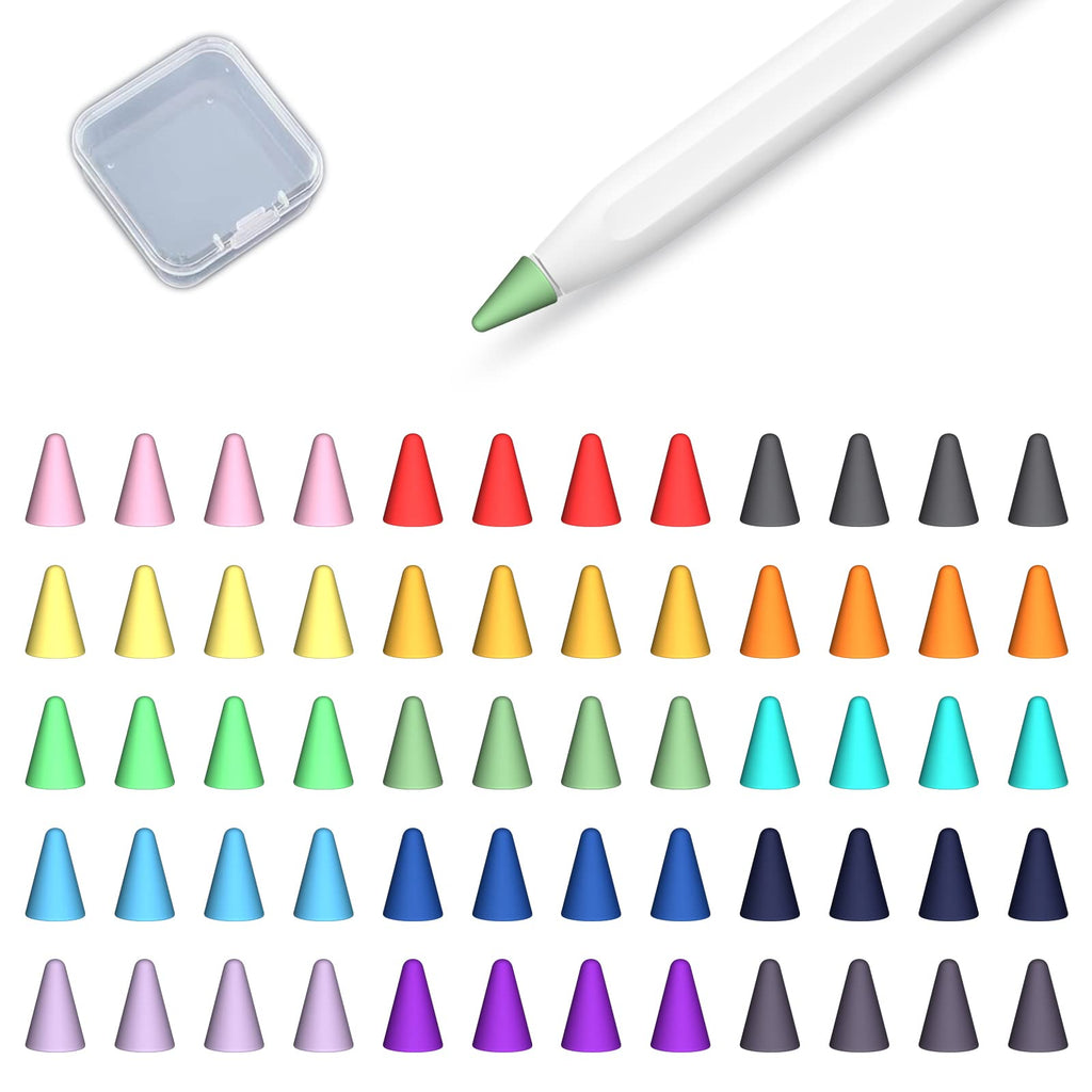 60 Pack Anti-Slip Silicone Tip Cover for Apple Pencil I90619