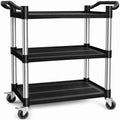 3 Tier Plastic Utility Cart with Wheels D68917