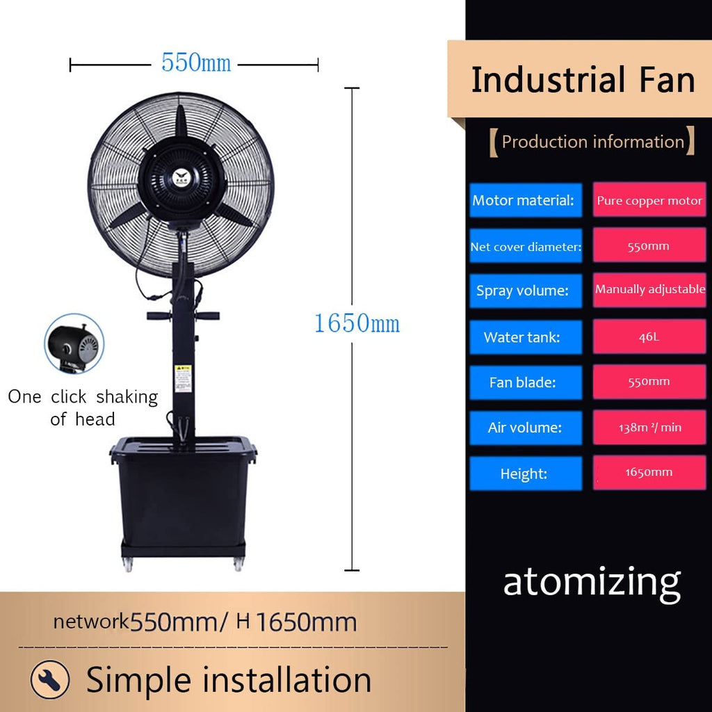 20 Inch High Velocity Metal Floor Fan with 3 Speed Settings M503