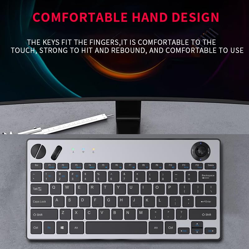 78 Keys Dual Mode Wireless Trackball Keyboard K6445