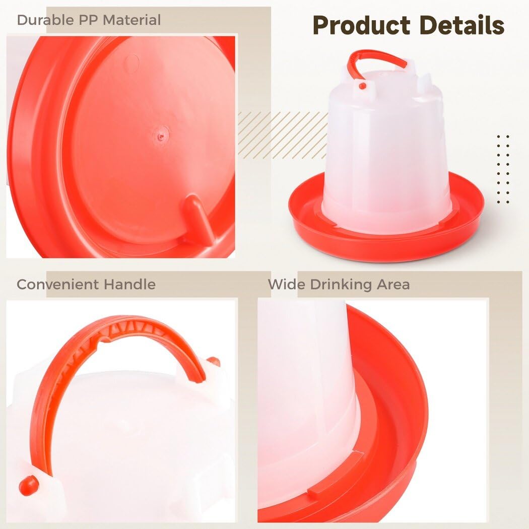 4-Pack 1L Poultry Waterer with Handle O28760