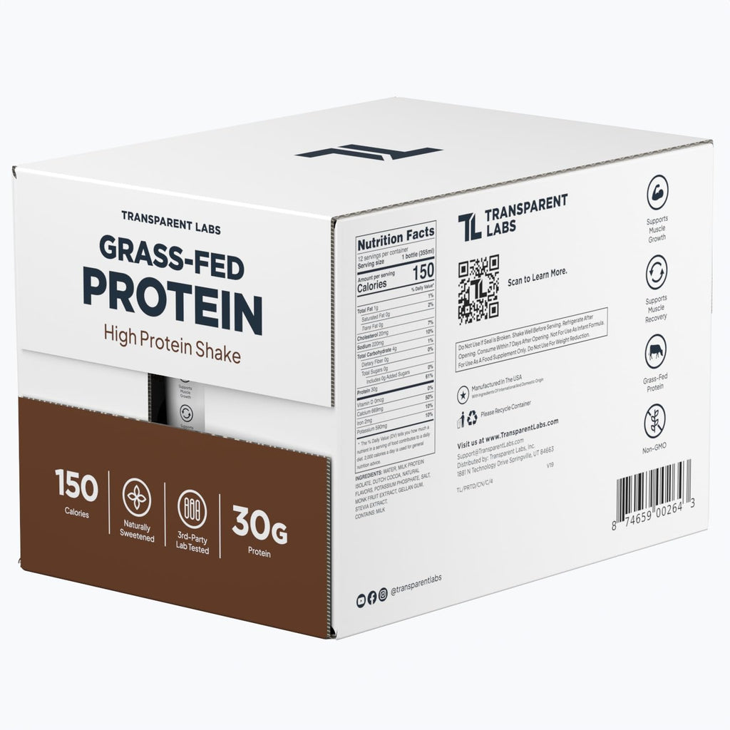 Grass-Fed Protein Shake Chocolate 12 Pack G54355