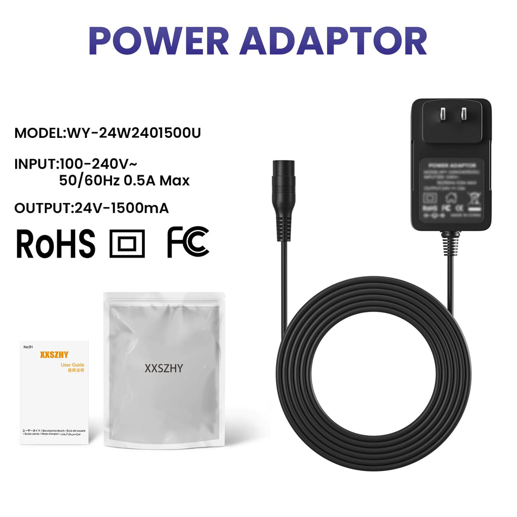 24V Electric Scooter Charger 3-Prong Inline Female Power Cord Z939412