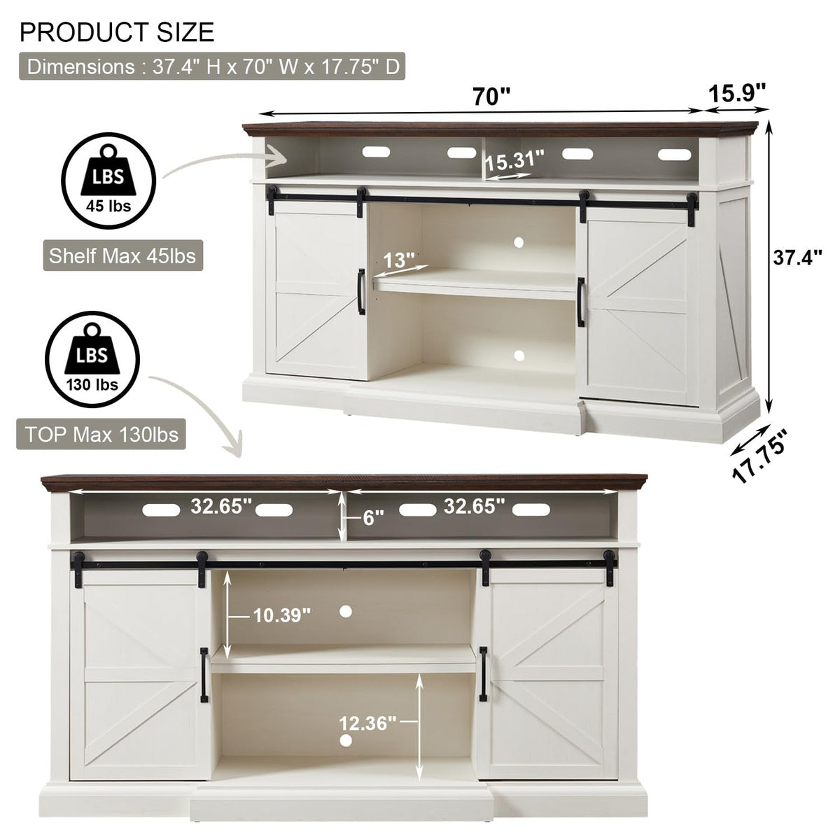 White TV Stand I255