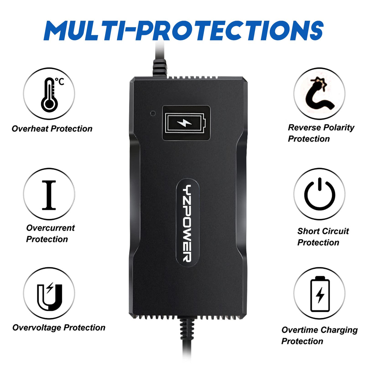 42V 5A Lithium Battery Charger 8mm Connector W268638