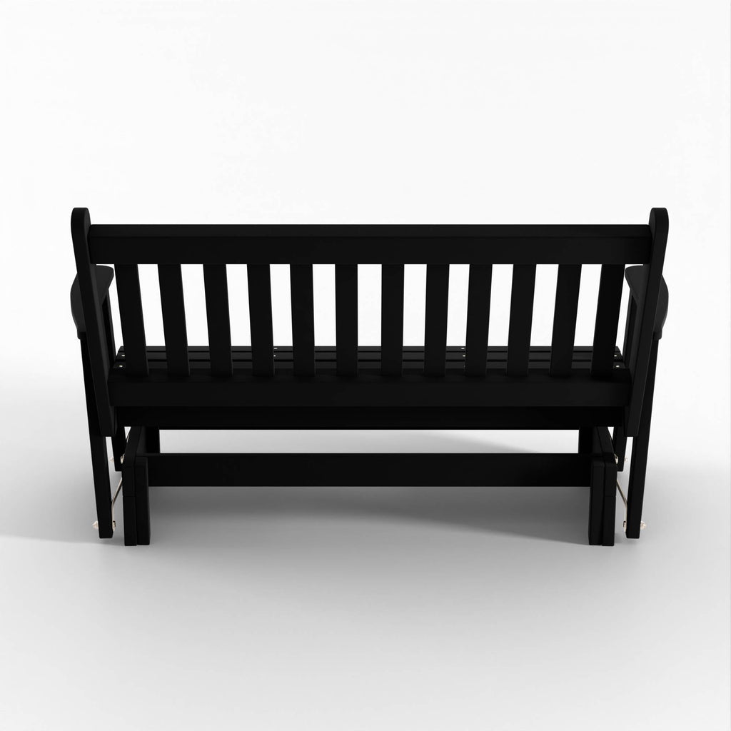 Black 4 Foot Wooden Porch Glider W6496