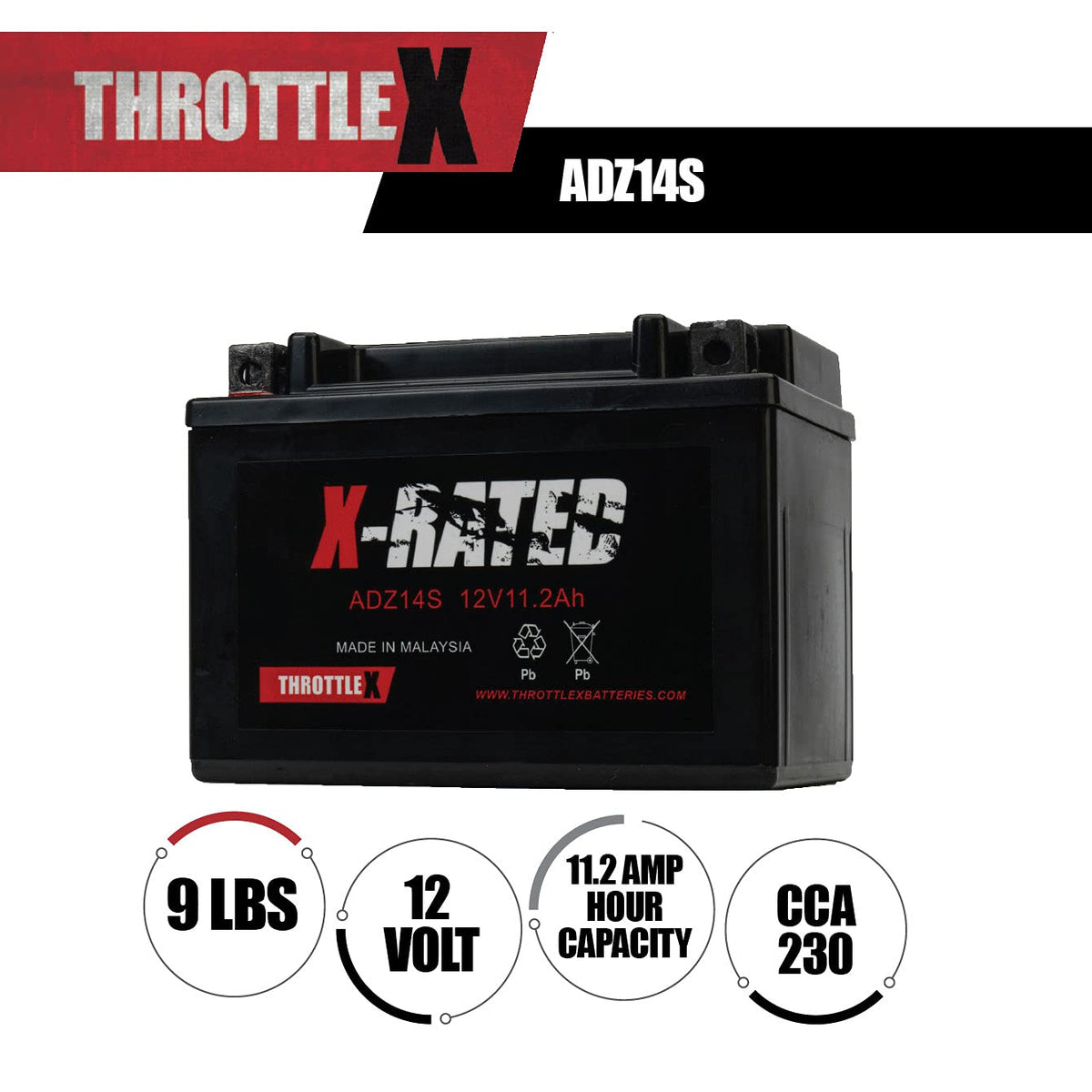 AGM Replacement Power Sport Battery K39444