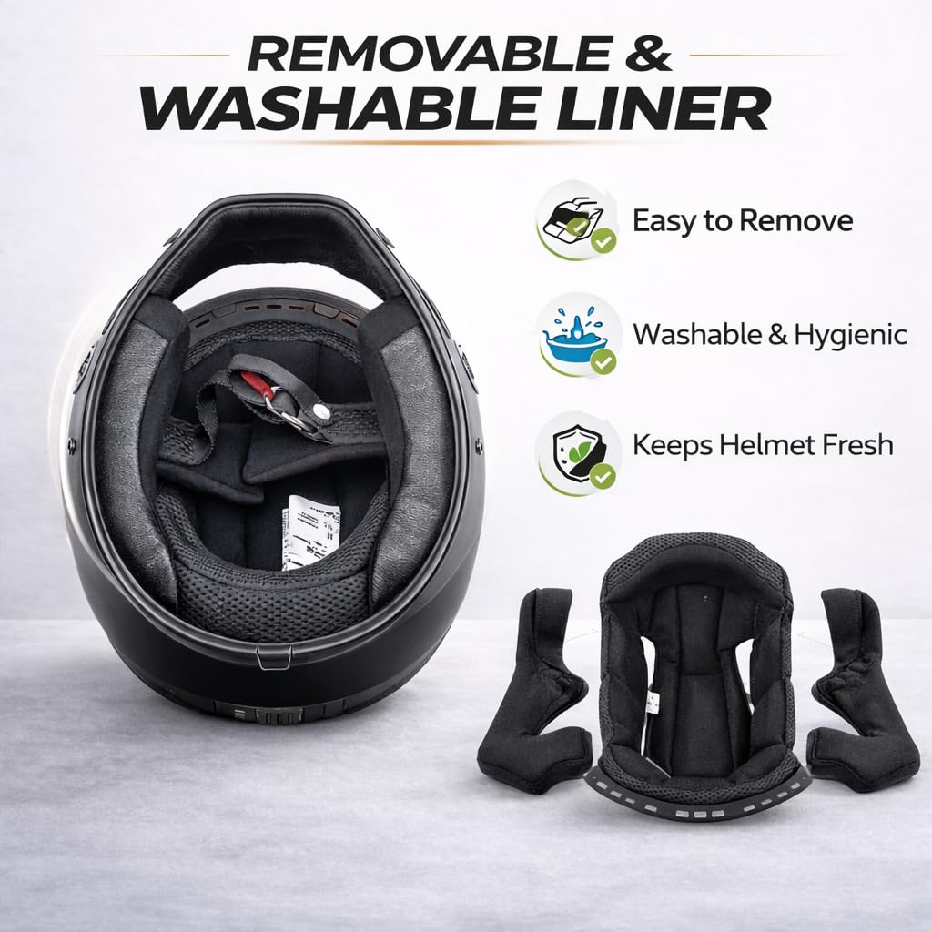 DOT Approved Fiberglass Full Face Motorcycle Helmet with Clear Visor S842