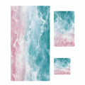 Teal Pink Gradient Cotton Towel Set 3 Pack N236