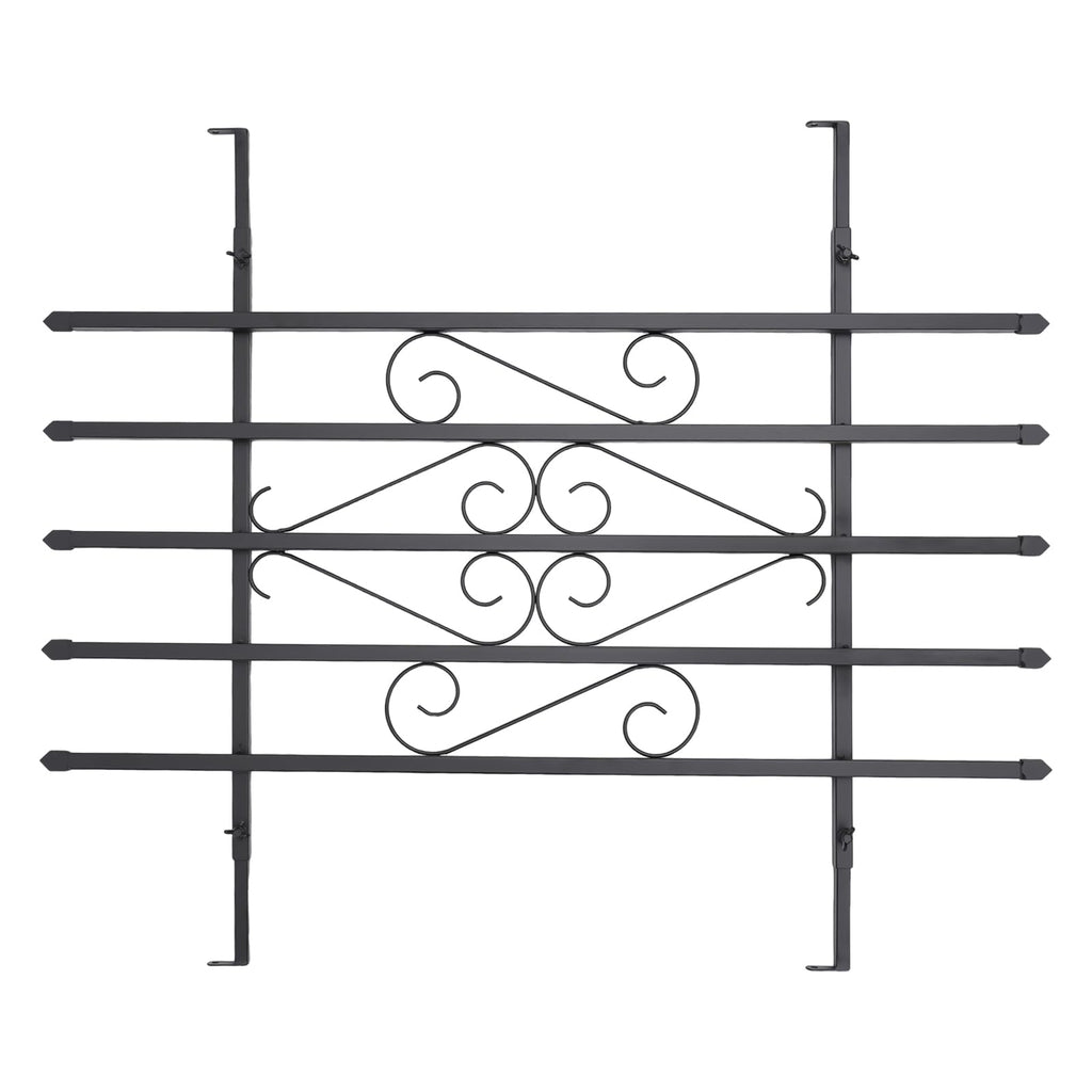 Black 24 x 36 Inch 2PCS Heavy Duty Window Security Bars P889