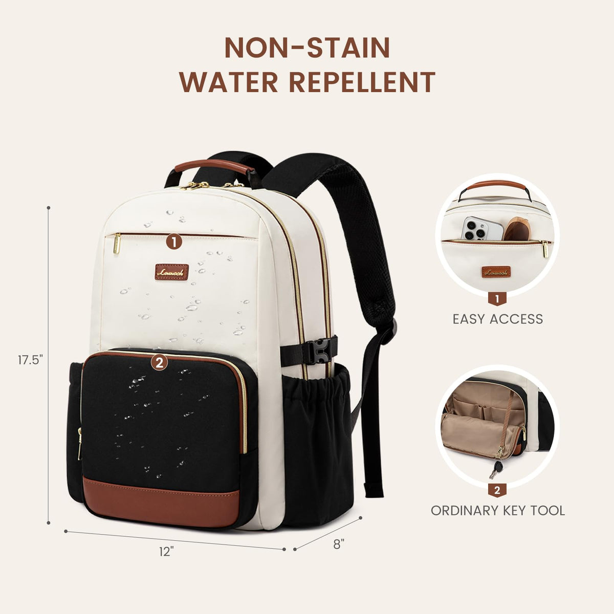 15.6 Inch Laptop Backpack with Pouch Pocket O835