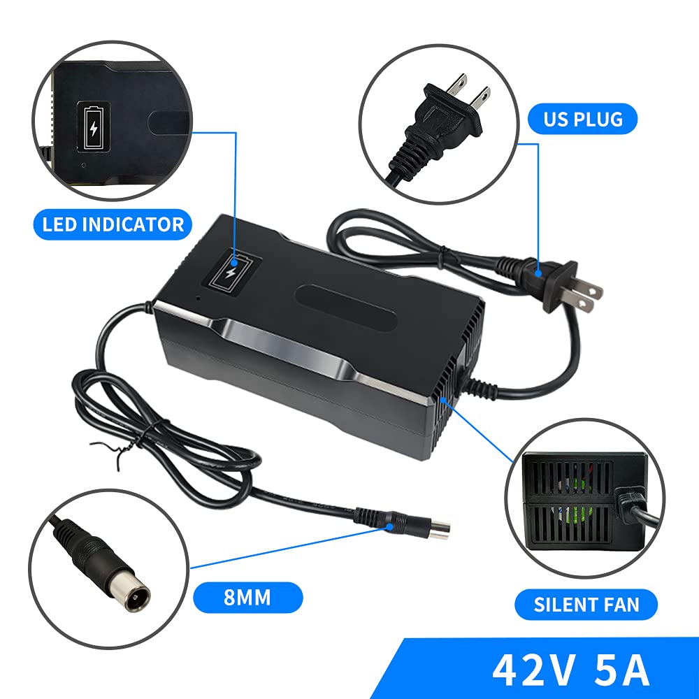 42V 5A Lithium Battery Charger 8mm Connector W268638