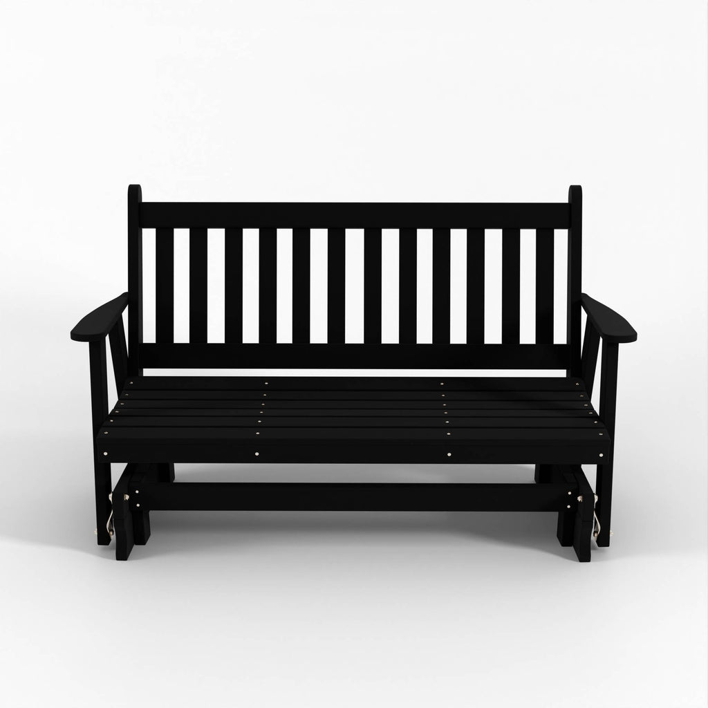 Black 4 Foot Wooden Porch Glider W6496