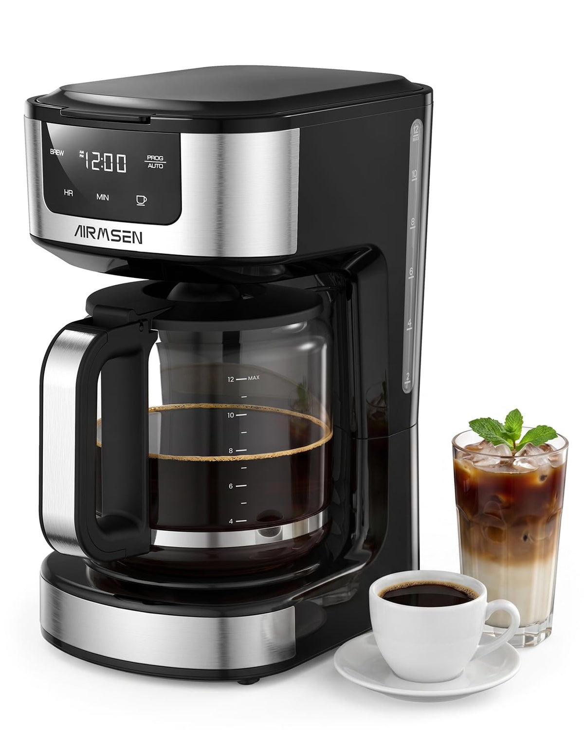 12-Cup Programmable Drip Coffee Maker D495