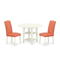 3 Piece Dining Table Set with 2 Faux Leather Chairs T525