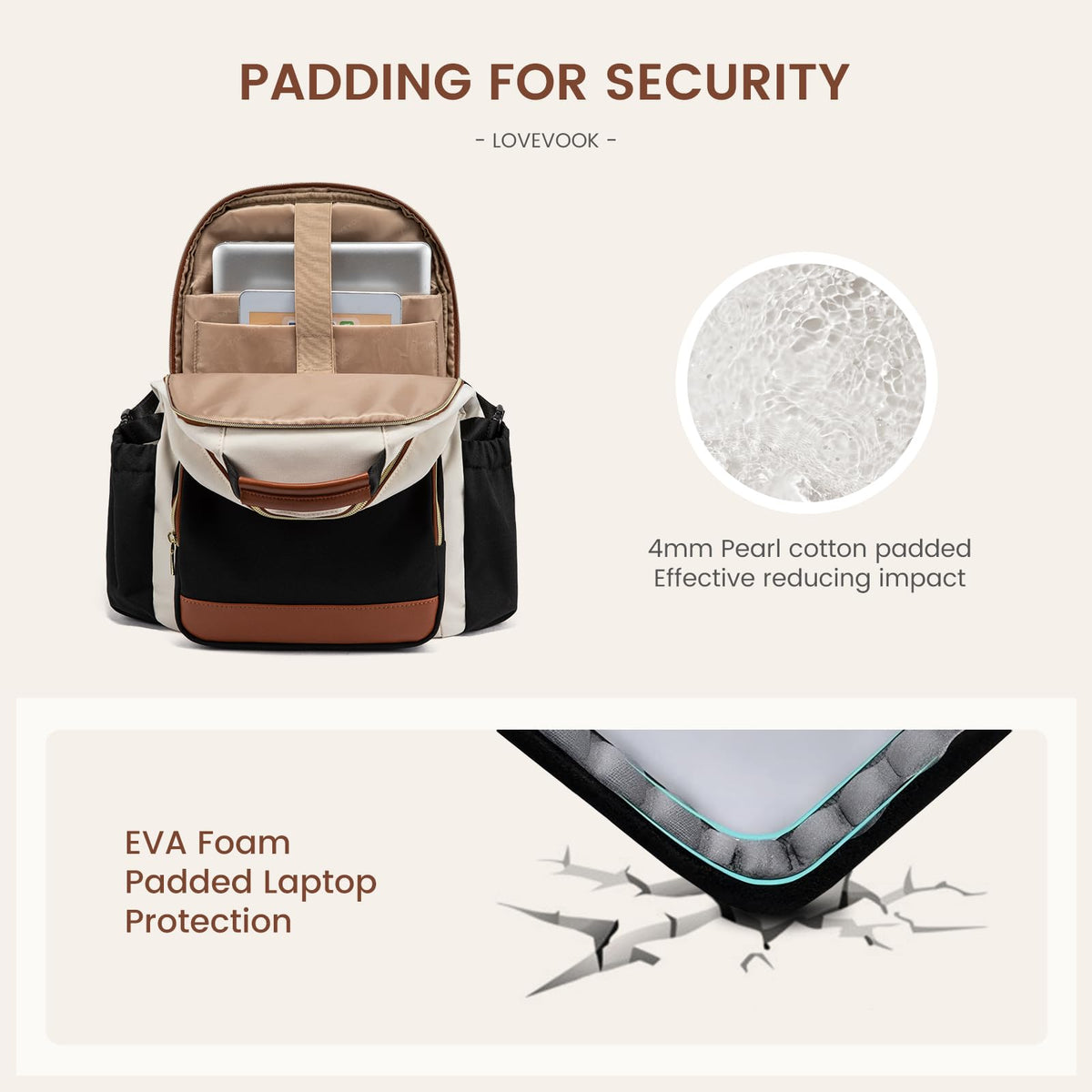 15.6 Inch Laptop Backpack with Pouch Pocket O835