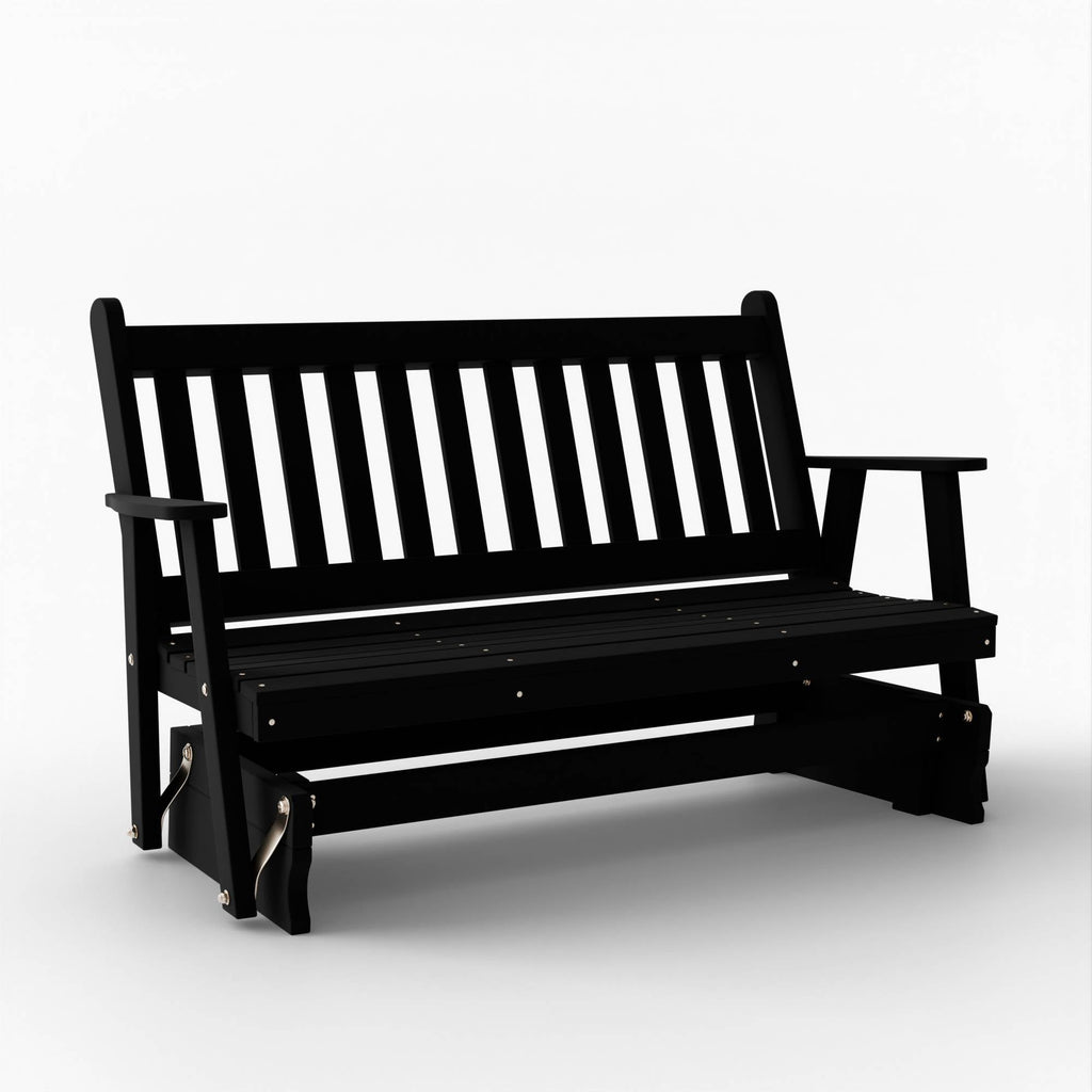 Black 4 Foot Wooden Porch Glider W6496