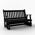 Black 4 Foot Wooden Porch Glider W6496