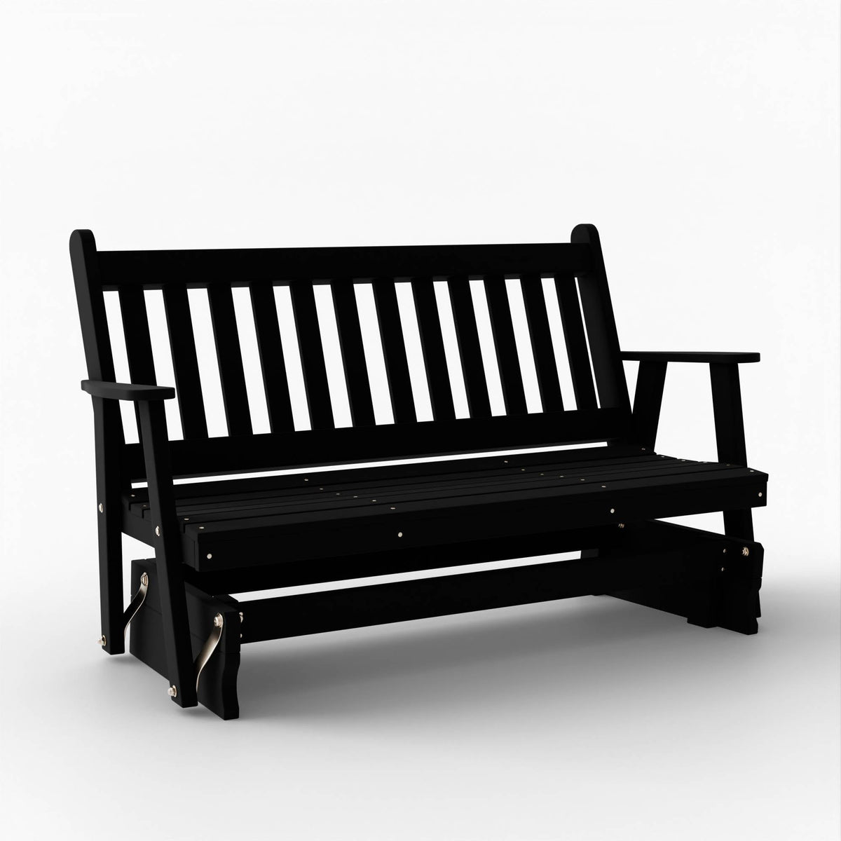 Black 4 Foot Wooden Porch Glider W6496