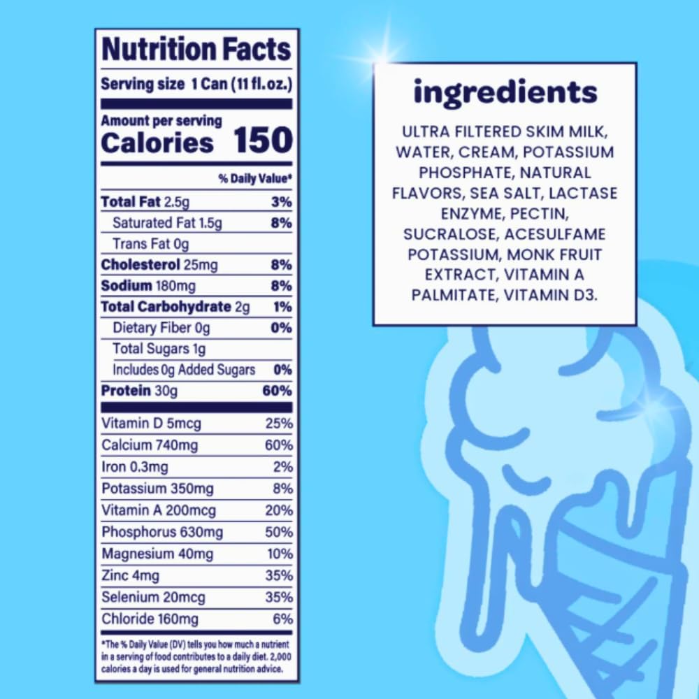 30g Protein Low Sugar 11 fl oz Protein Shake 12-Count Variety Box Q254