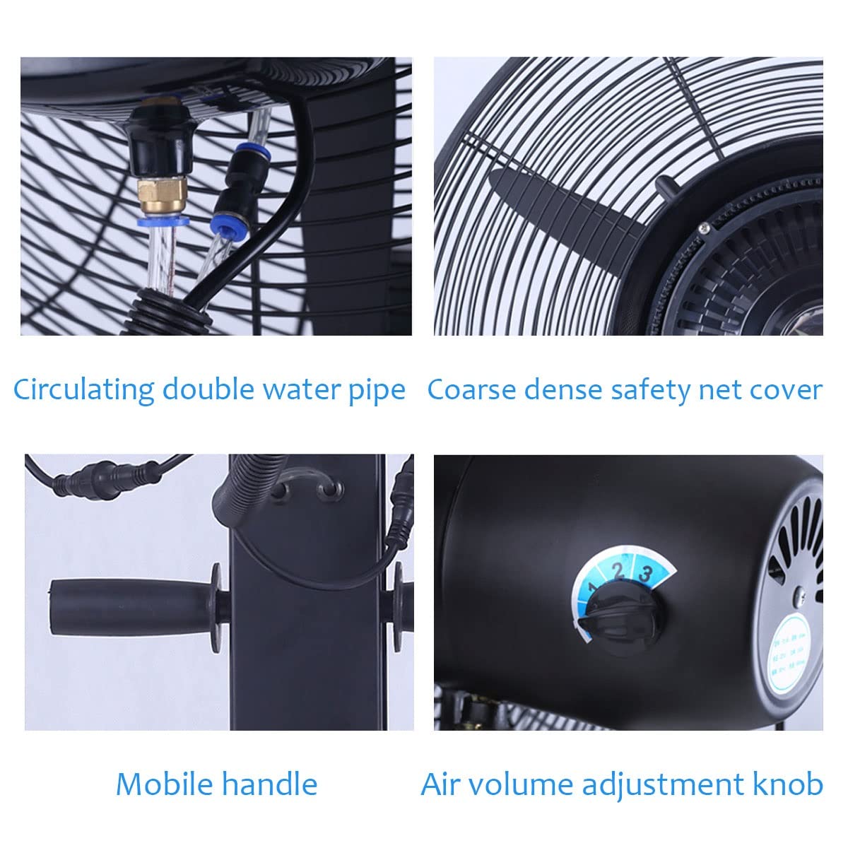 20 Inch High Velocity Metal Floor Fan with 3 Speed Settings M503