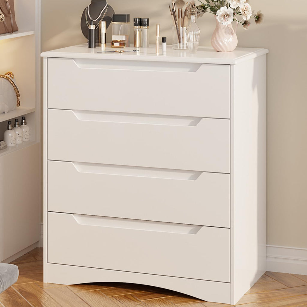 White 4 Drawer Dresser V19660
