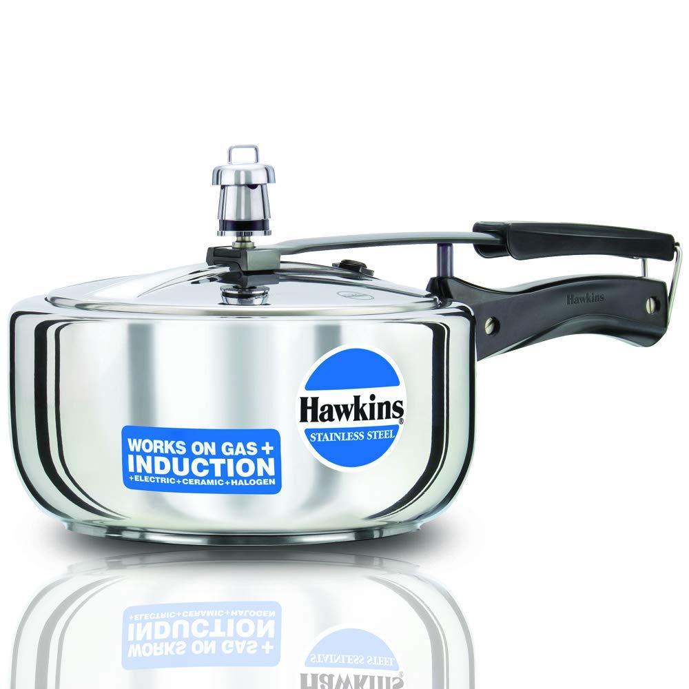 Stainless Steel Induction Compatible Pressure Cooker, 3 Litre V858529