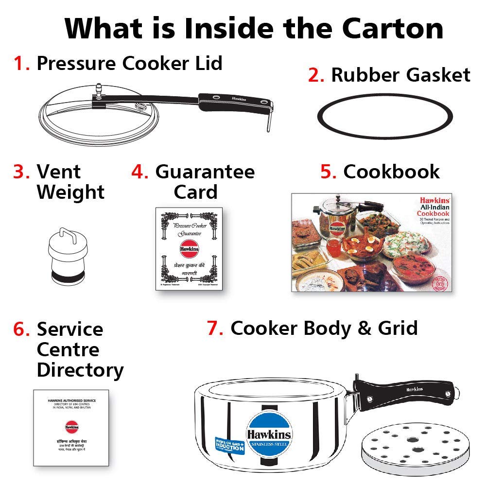 Stainless Steel Induction Compatible Pressure Cooker, 3 Litre V858529