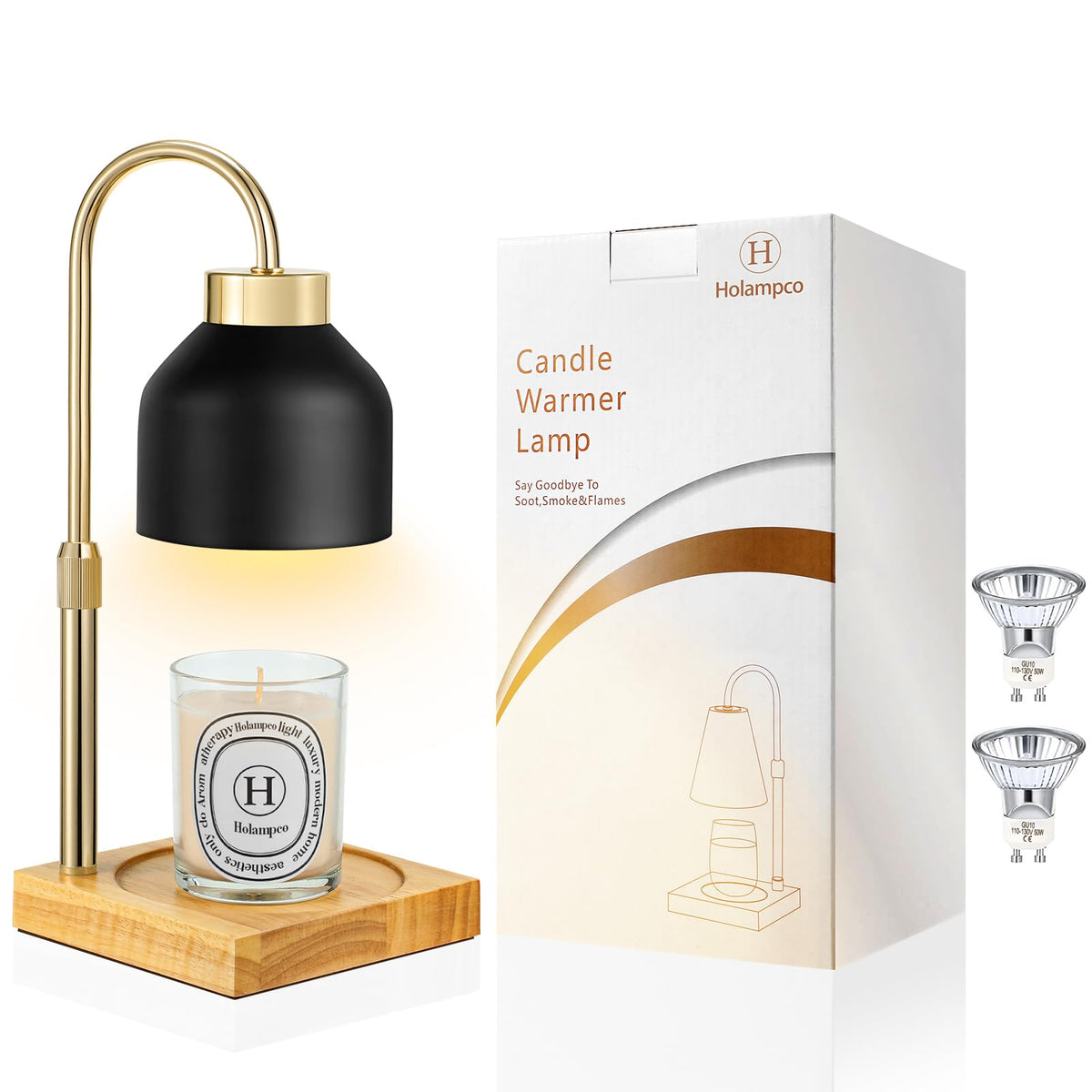 Adjustable Dimmable Electric Candle Warmer Lamp with Timer K9387
