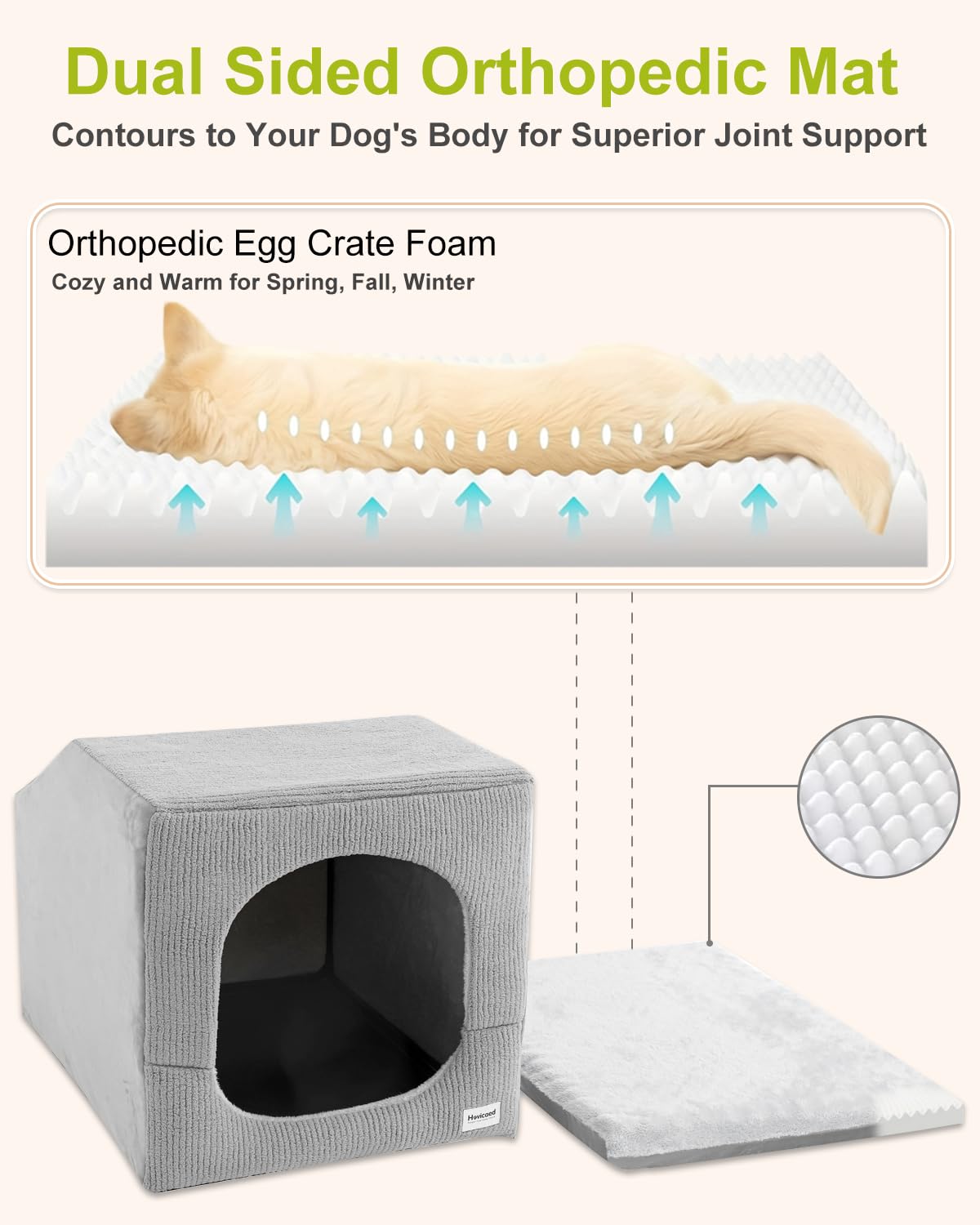 Small Dog House with Dog Cave Bed B81833