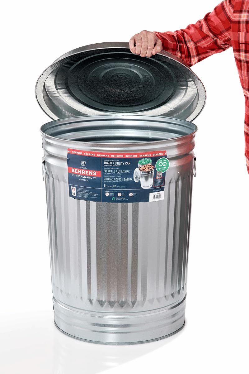 Galvanized Steel Trash Can 20 gallon V2254