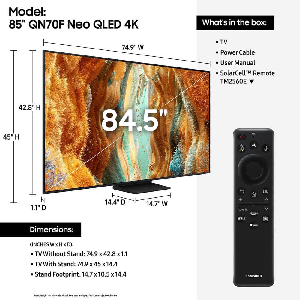 85 inch Neo QLED 4K Mini LED Smart TV N3473