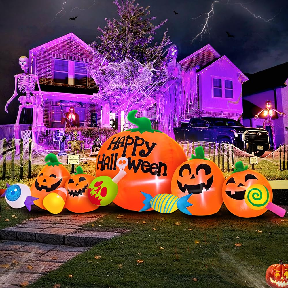 8FT Inflatable Pumpkin Outdoor Decoration with LED R1034