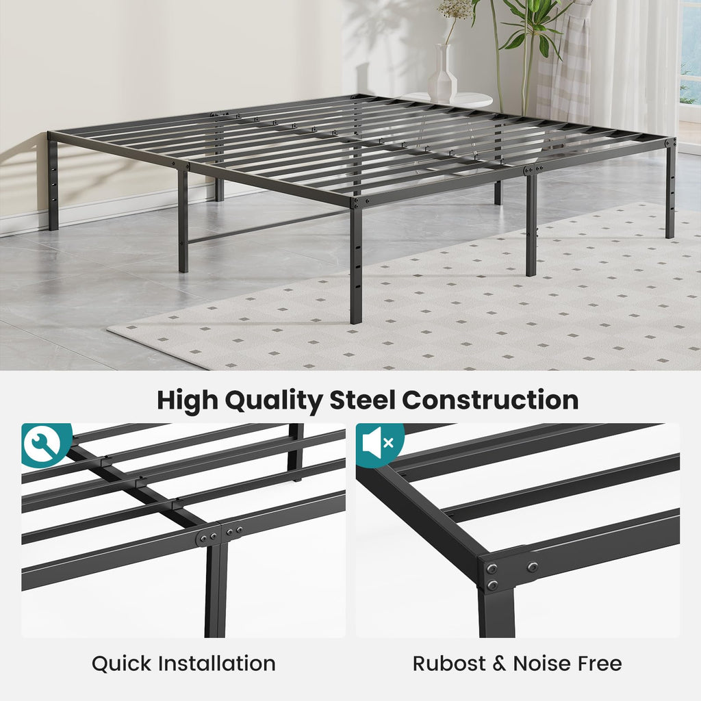 Queen Size 18 Inch Metal Platform Bed Frame U46434