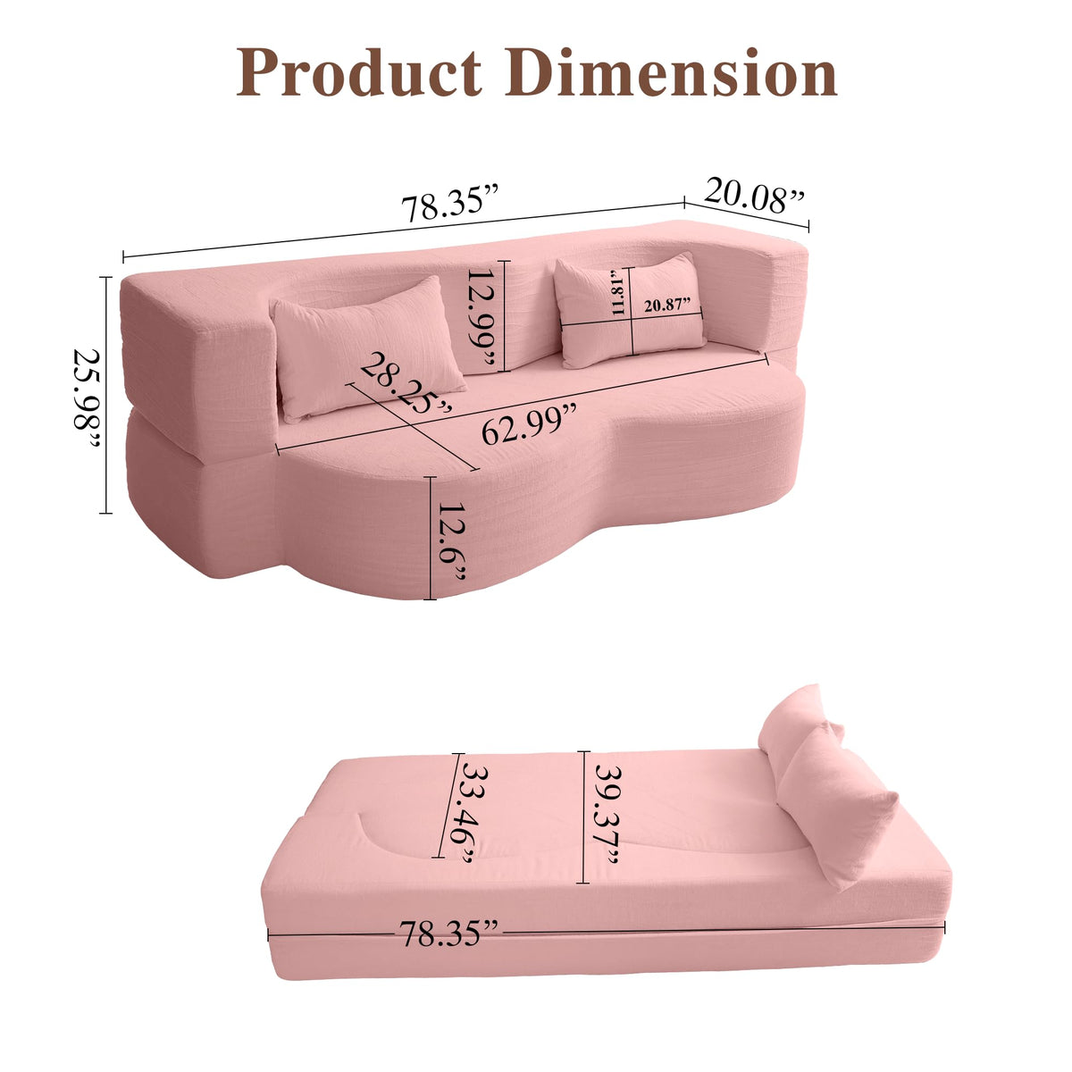 Convertible Sofa Bed W895