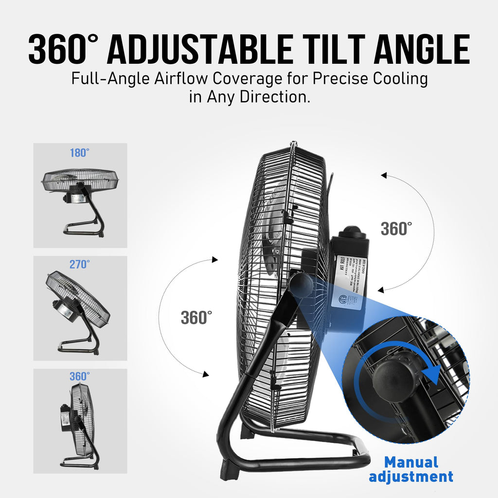 18 Inch Metal Floor & Box Fan X492
