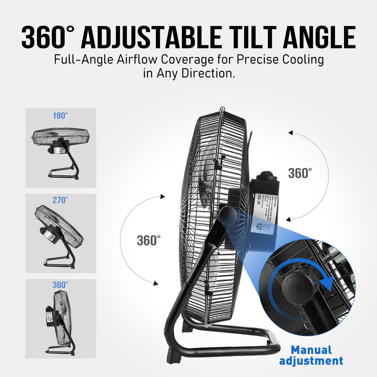 18 Inch Metal Floor & Box Fan X492
