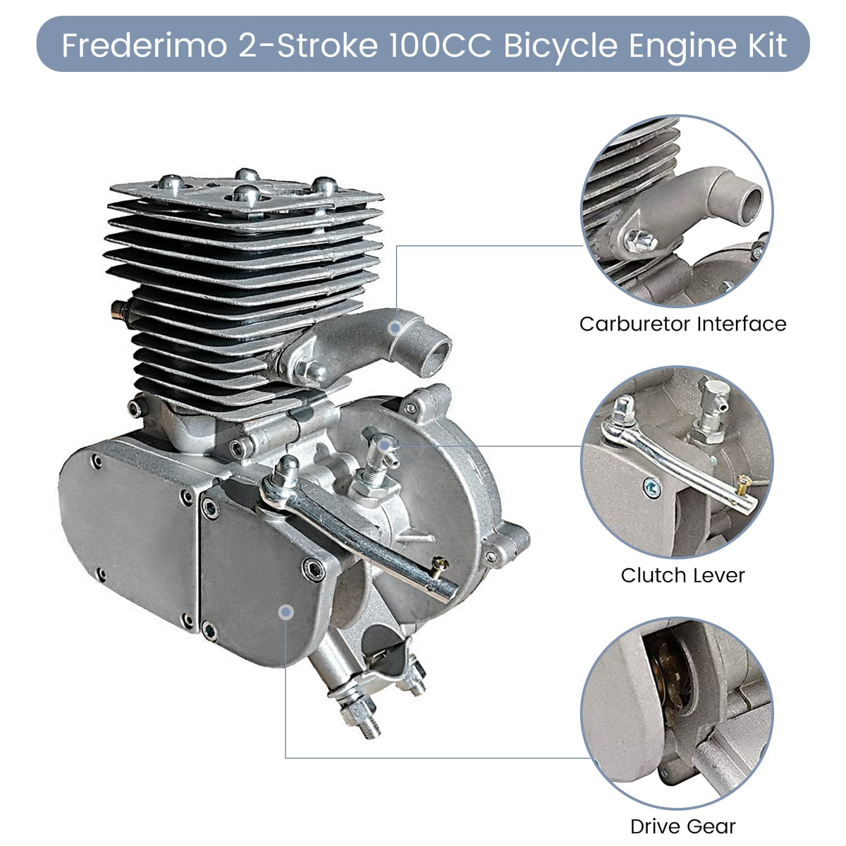 100cc 2 Stroke Air-Cooling Bicycle Engine Kit Z337