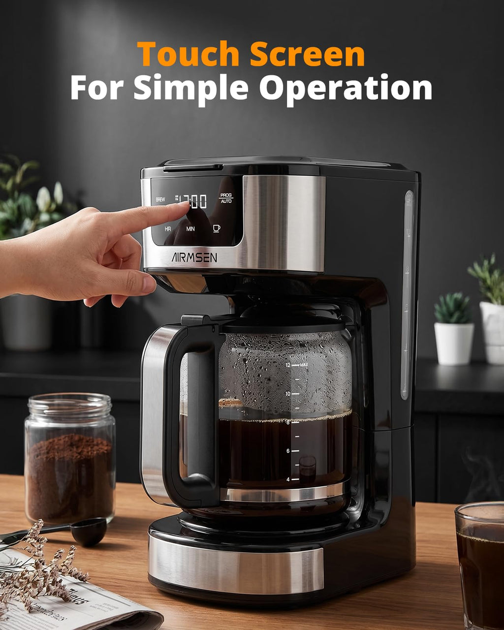 12-Cup Programmable Drip Coffee Maker D495