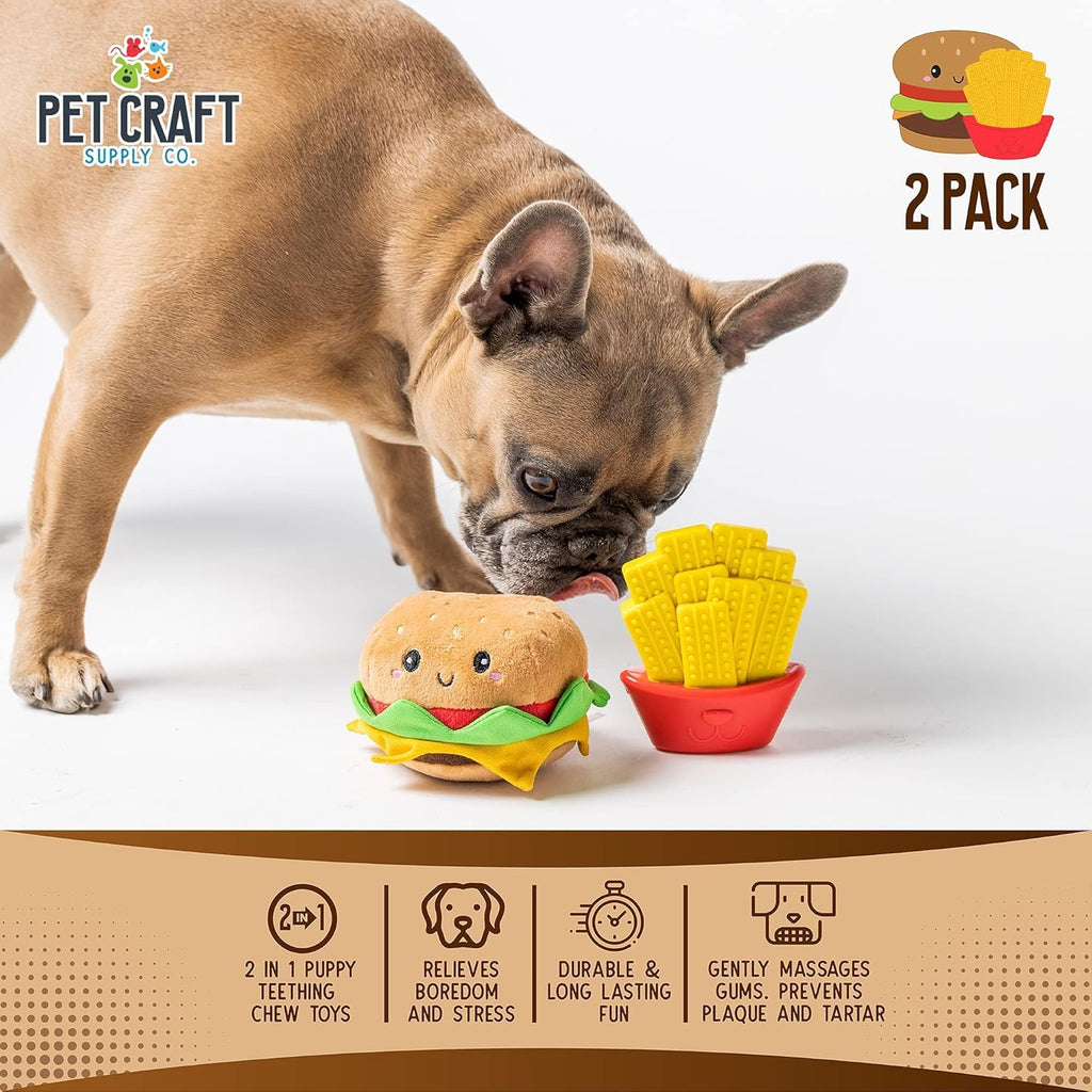 Nylon Squeaky Plush Dog Toys 2 Pack S83579