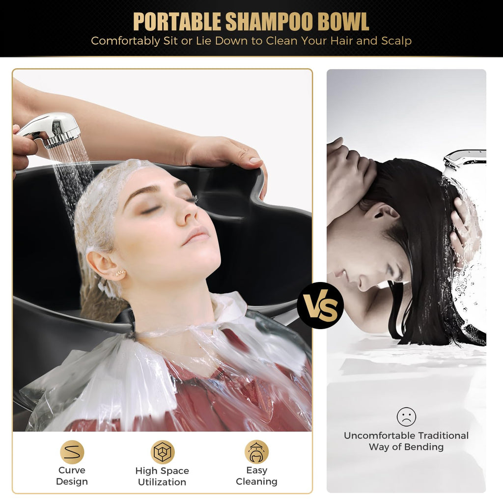 Portable Shampoo Bowl with Water Tank and Electric Pump L933303
